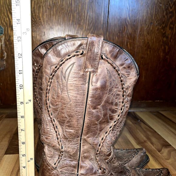 Dan Post Cowboy Boots Leather Brown Western Rodeo Festival Rancher Men\'s 9D main image 4